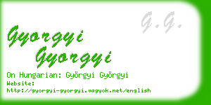 gyorgyi gyorgyi business card